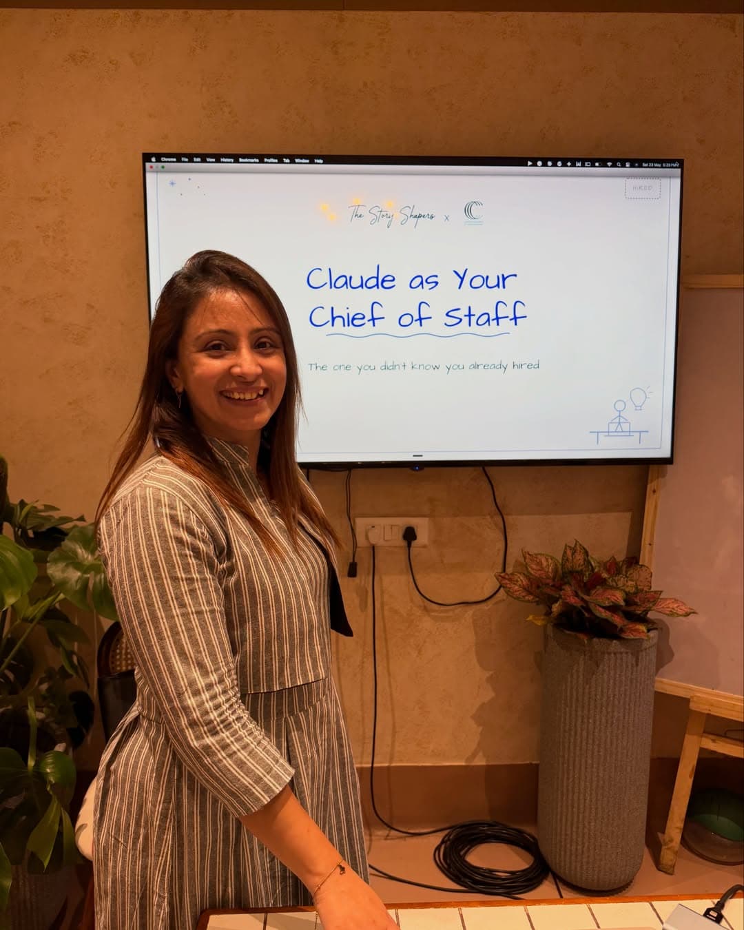 Fatema opening a session on using Claude as a chief of staff