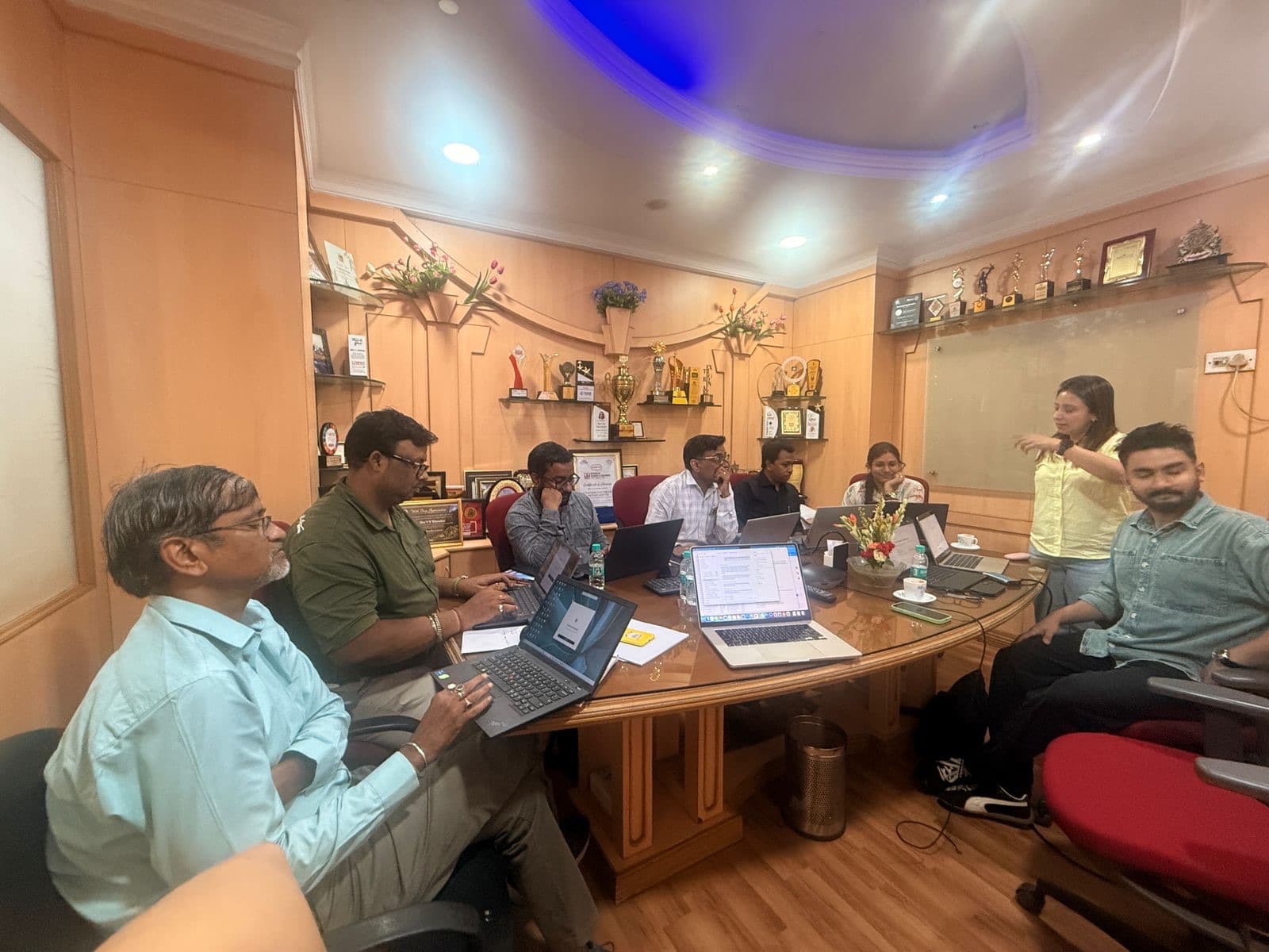 Fatema taking a question from the Supertron team in Kolkata